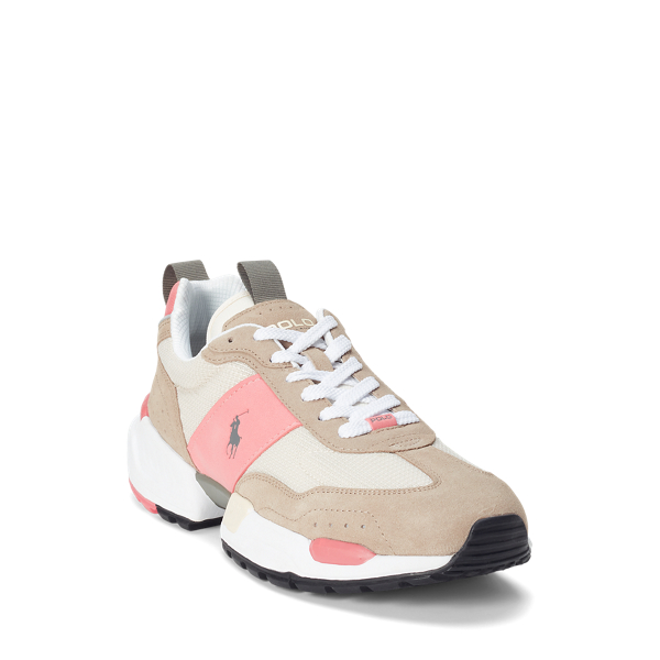 Cloudy Grey/Desert Rose/E Jogger Suede-Panelled Trainer Polo Sport 2