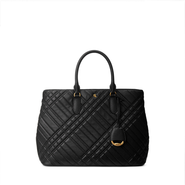Plaid Quilted Large Marcy Satchel
