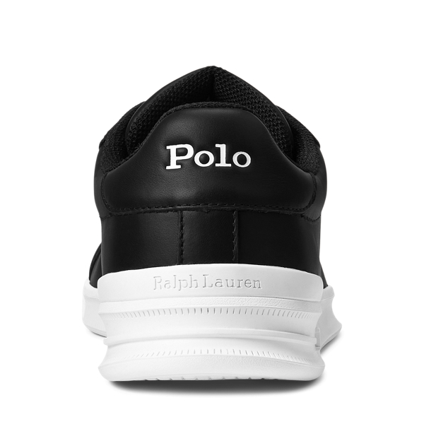 Black/White Heritage Court II Nappa Leather Sneaker Polo Ralph Lauren 3