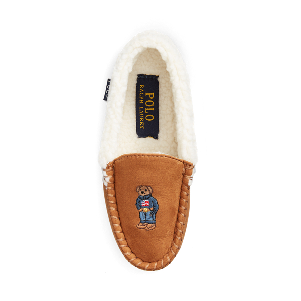 Pale Russet Dezi IV Polo Bear Faux-Suede Slipper Child 4