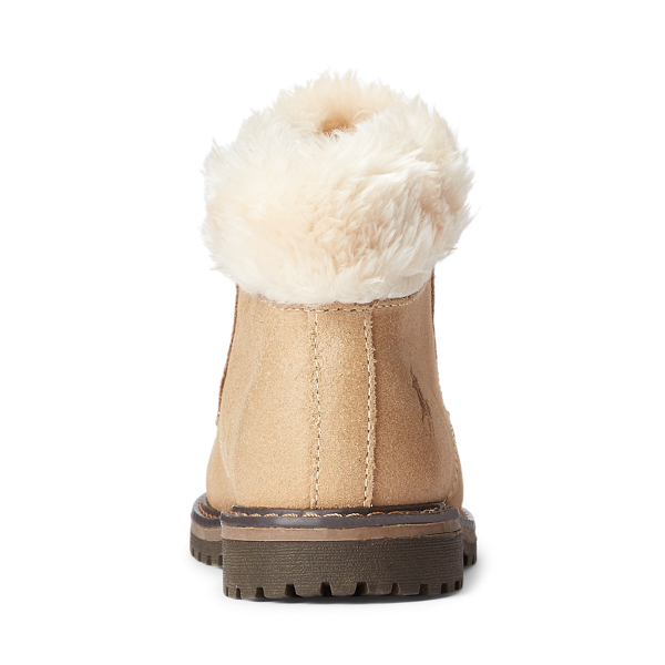 Tan Burnley Fleece-Lined Leather Boot Junior 3