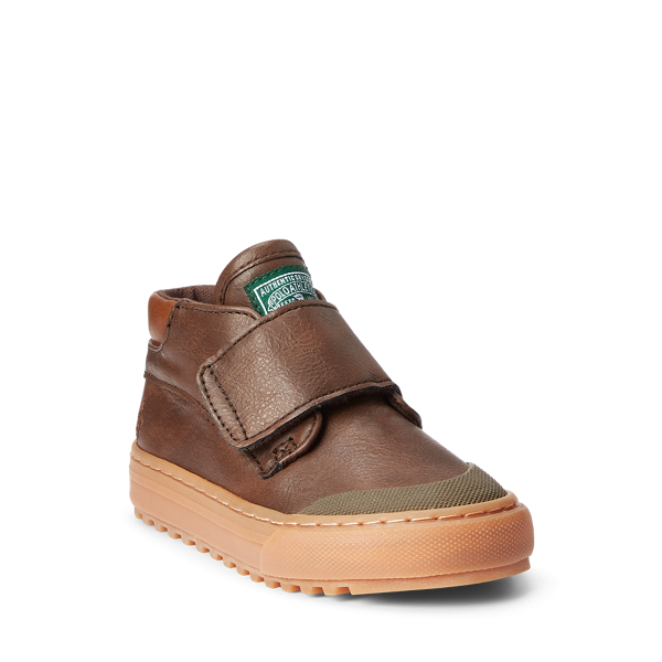 Chocolate Burnished Wyse Faux-Leather EZ Sneaker Toddler 2