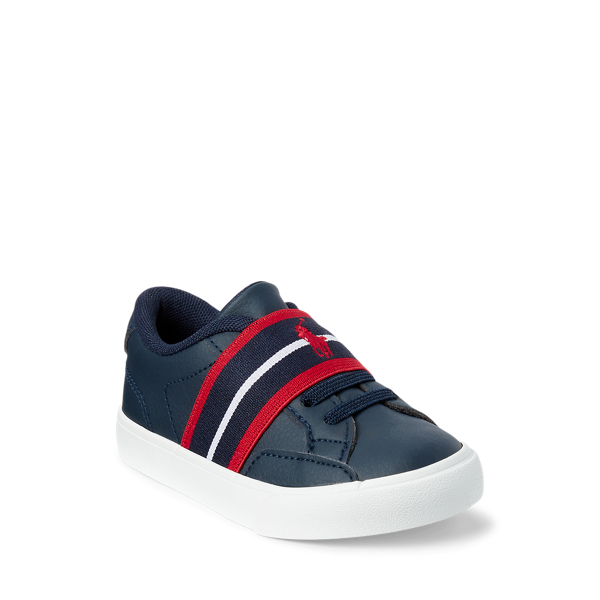 Navy/Red Pony Theron Faux-Leather Slip-On Sneaker Toddler 2