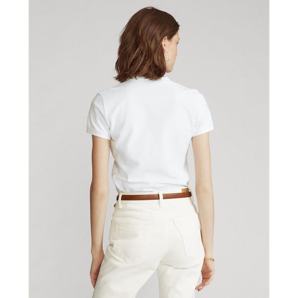 White Slim Fit Stretch Polo Shirt Polo Ralph Lauren 4