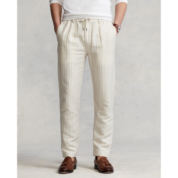 Andover Cream Pinstripe Polo Prepster Slim Tapered Fit Pant Polo Ralph Lauren 4