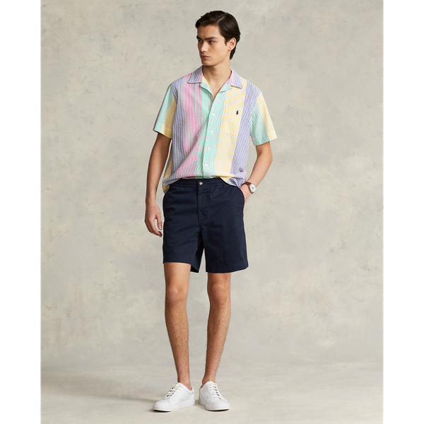 Camisa de colarinho cubano Classic Fit Polo Ralph Lauren em Azul/rosa multicor 4