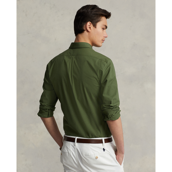 Slim-Fit-Popelinehemd mit Stretch Polo Ralph Lauren in Supply-Oliv 4