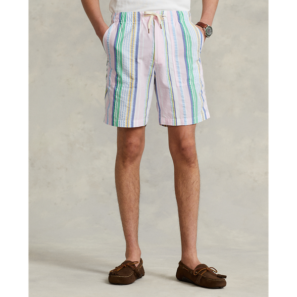 Pink/Blue Multi 8-Inch Relaxed Fit Seersucker Short Polo Ralph Lauren 4