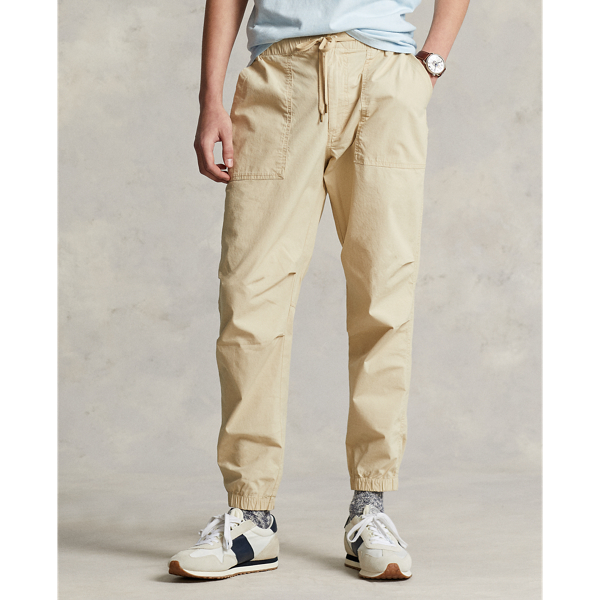 Tallow Cream Relaxed Fit Stretch Poplin Pant Polo Ralph Lauren 4