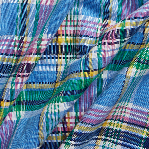 Light Blue/Pink Multi Plaid Oxford Shirt Big & Tall 7