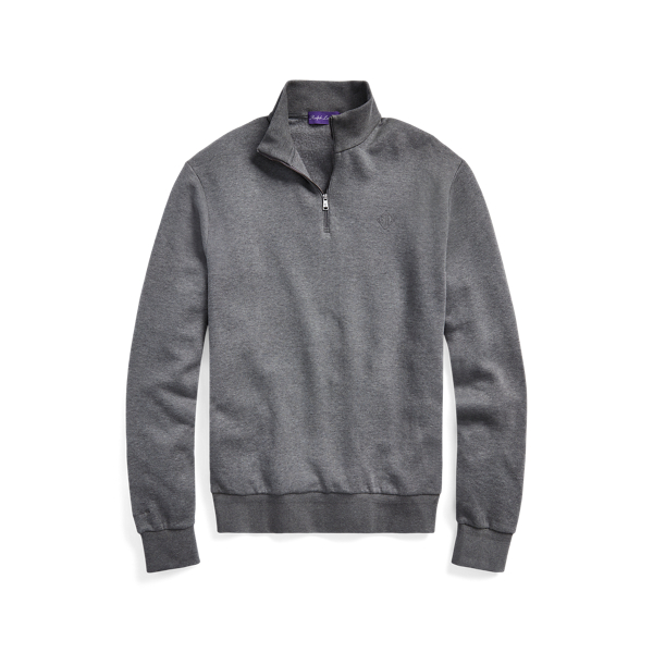Monogram Fleece Quarter-Zip Sweatshirt Purple Label in 1