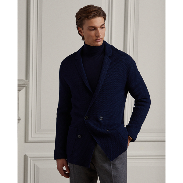 Mens blazer with sweater hotsell