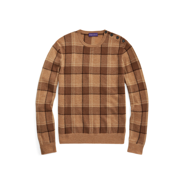 Plaid Cashmere Sweater Purple Label in 1