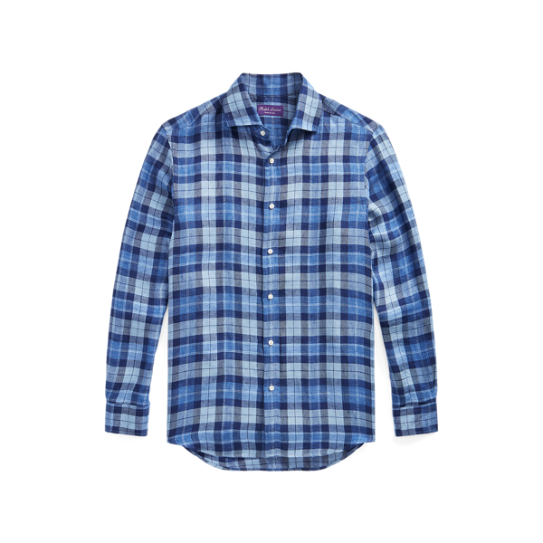 Karohemd aus Leinen Purple Label in 1