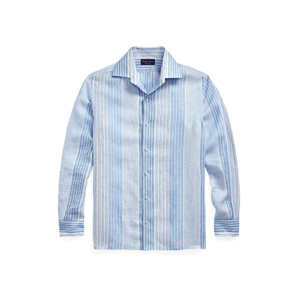 Camisa com riscas em linho