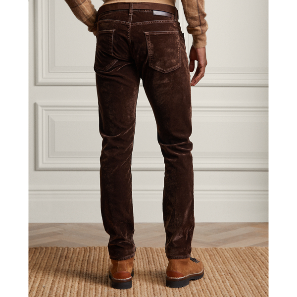 Luggage Brown Slim Fit Stretch Velvet Jean Purple Label 6