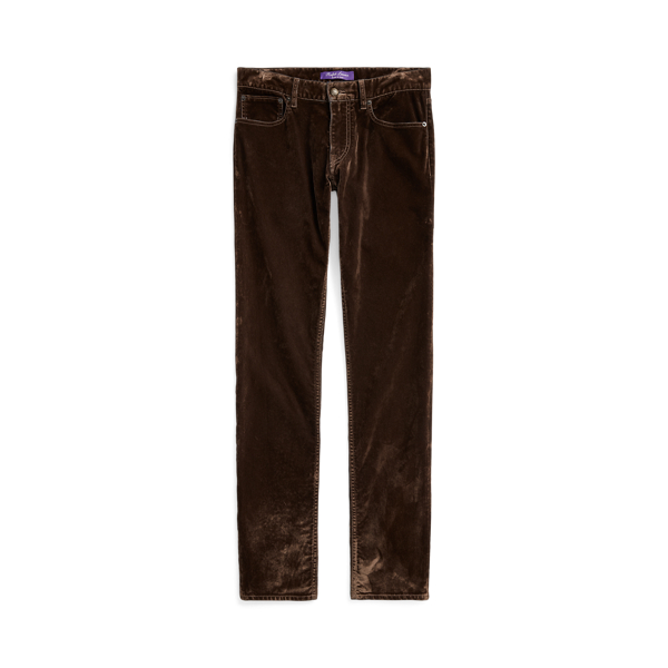 Luggage Brown Slim Fit Stretch Velvet Jean Purple Label 2