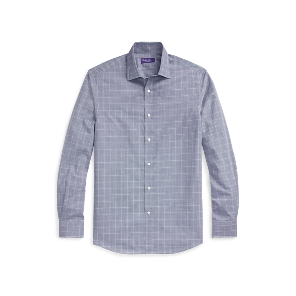 Camisa em xadrez feita de algod&atilde;o e seda Purple Label em 1
