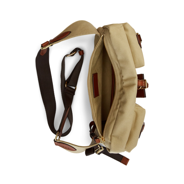 Creta Leather-Trim Canvas Waist Pack Purple Label 5