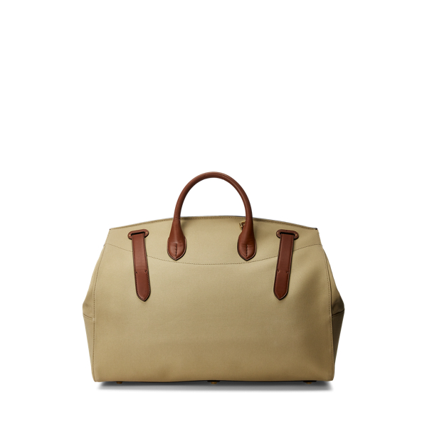 Creta Leather-Trim Canvas Cooper Bag Purple Label 4