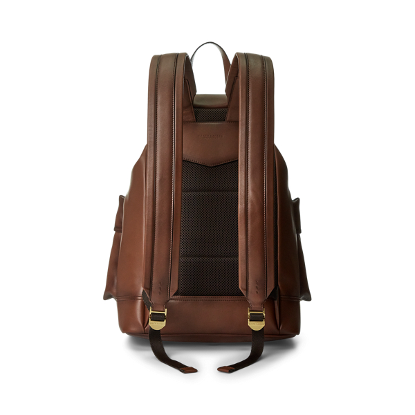 Chestnut Welington Burnished Calfskin Backpack Purple Label 4