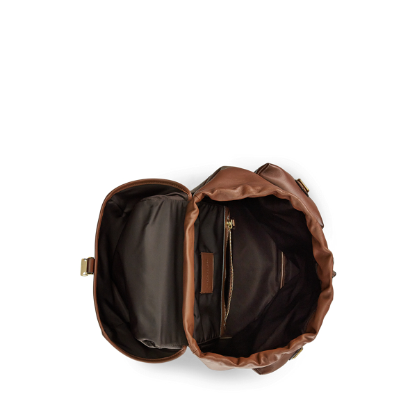 Chestnut Welington Burnished Calfskin Backpack Purple Label 5