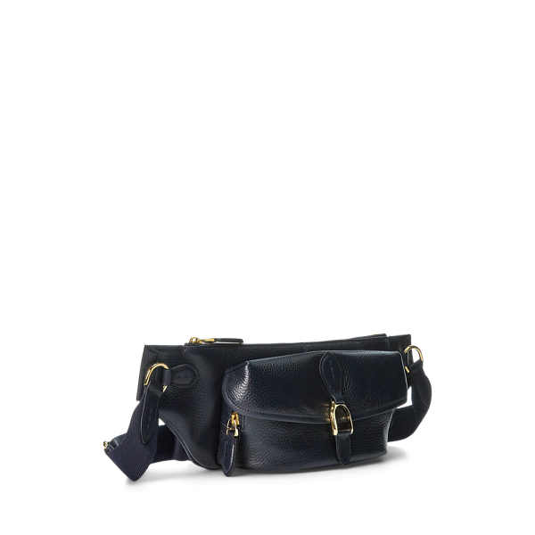 Navy Welington Leather Waist Pack Purple Label 3