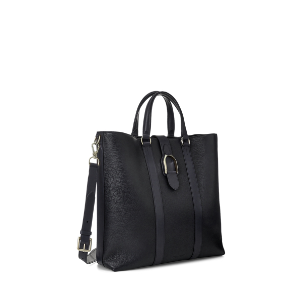 Navy Welington Leather Tote Purple Label 3