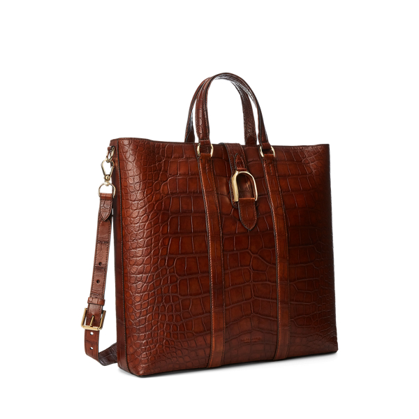 Saco de crocodilo Welington Purple Label em Cognac 3