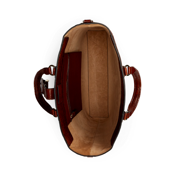 Saco de crocodilo Welington Purple Label em Cognac 5