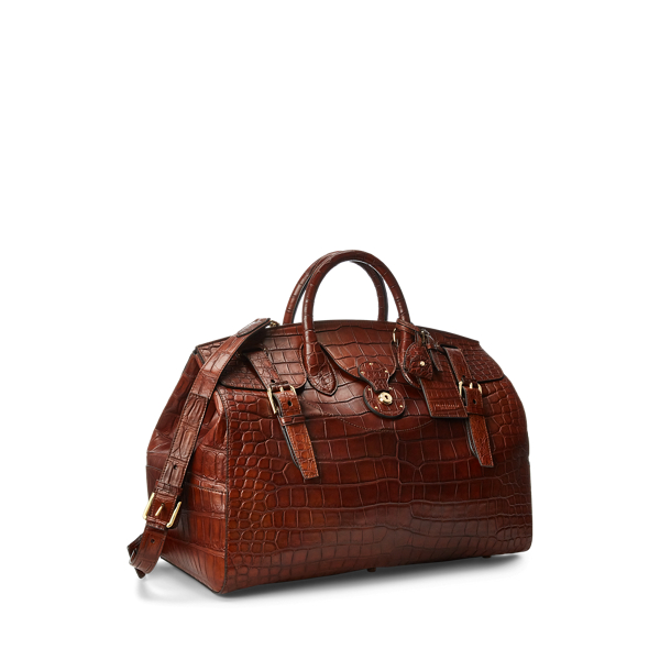 Cognac Crocodile Cooper Bag Purple Label 3