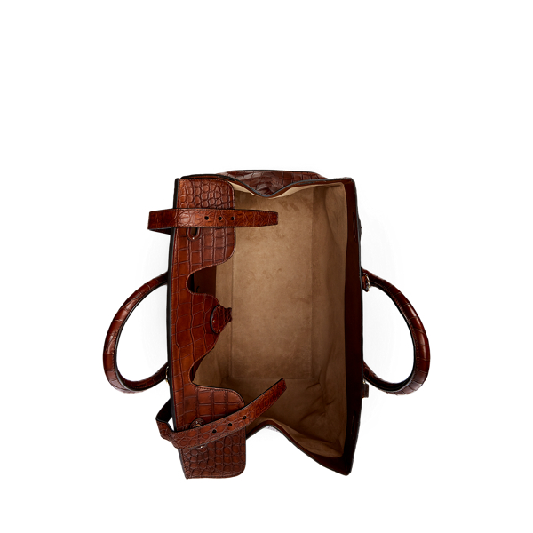Cognac Crocodile Cooper Bag Purple Label 5