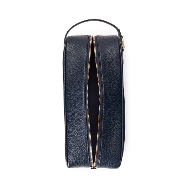 Navy Welington Leather Travel Case Purple Label 4