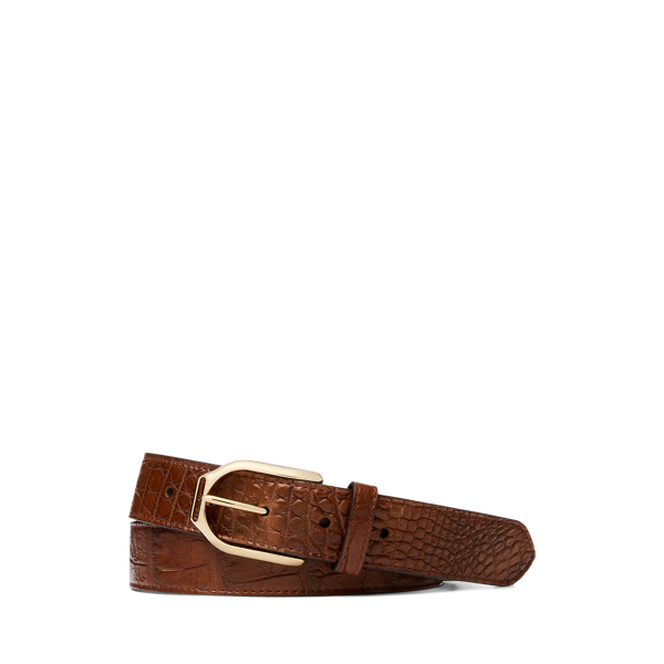 Welington Stirrup-Buckle Alligator Belt