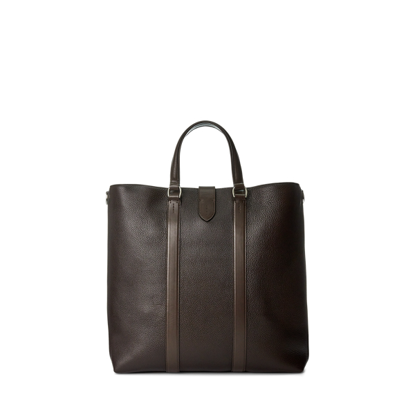 Dark Brown Welington Leather Tote Purple Label 4