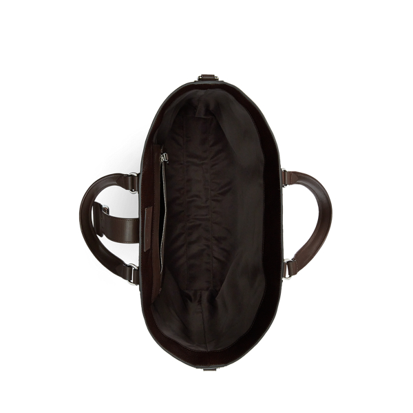 Dark Brown Welington Leather Tote Purple Label 5