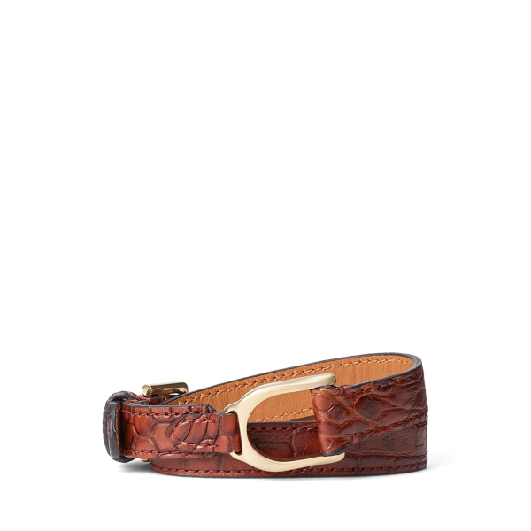 Welington alligatorleren dubbele armband