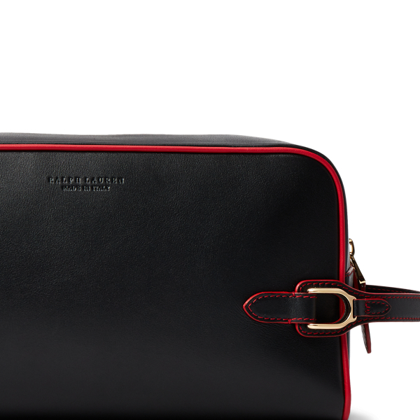 Black W/ Red Welington Calfskin Travel Case Purple Label 4