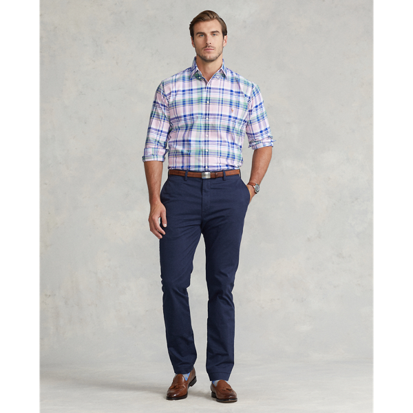 Pink/Blue Multi Plaid Oxford Shirt Big & Tall 4