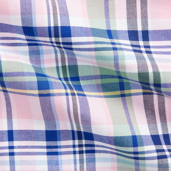 Pink/Blue Multi Plaid Oxford Shirt Big & Tall 7