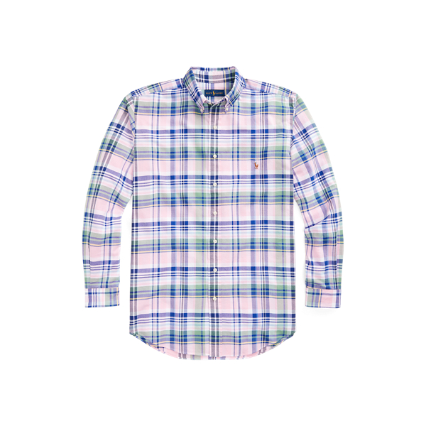 Pink/Blue Multi Plaid Oxford Shirt Big & Tall 2