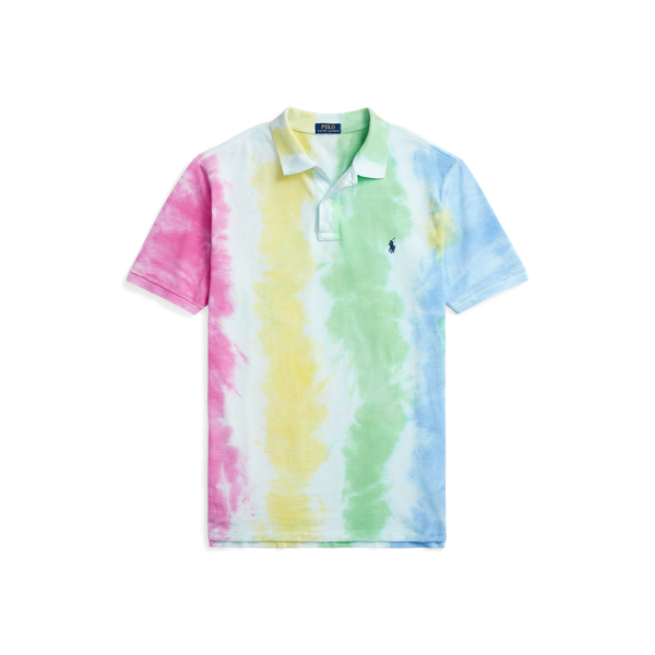 Tie Dye Mesh Polo Shirt