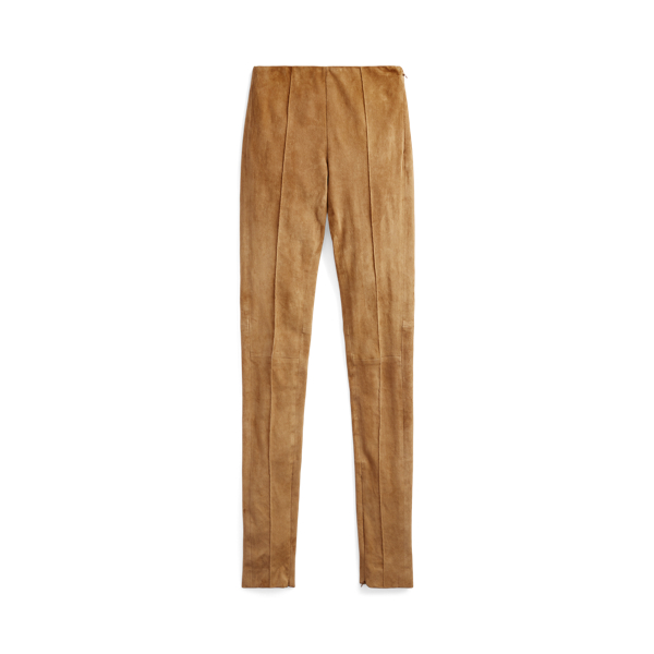 Pintucked Lambskin Suede Legging Polo Ralph Lauren 1