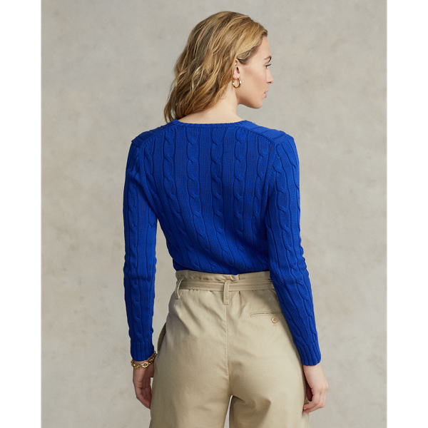 Rugby Royal Cable-Knit Cotton V-Neck Sweater Polo Ralph Lauren 5