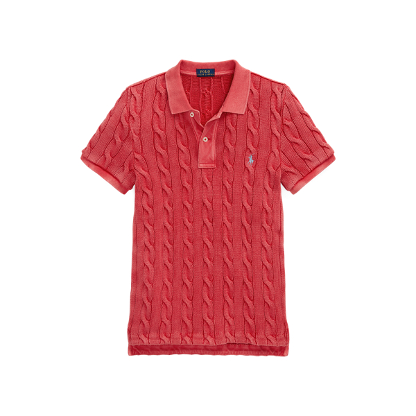 Cable-Knit Polo Shirt Polo Ralph Lauren 1