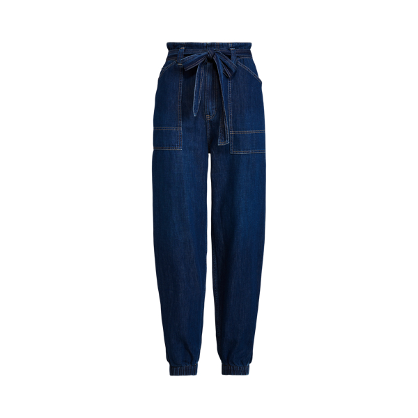 Belted Denim Jogger