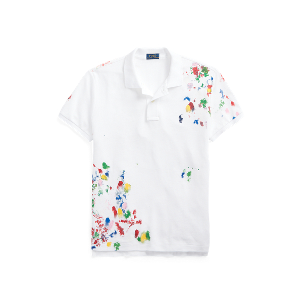 トップス Polo Ralph Lauren painted polo shirt Polo Ralph Lauren Paint Splatter Distressed Blue Big & Tall