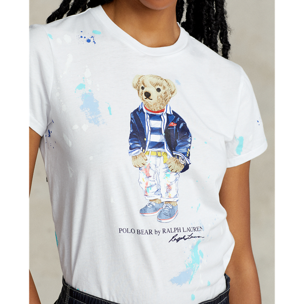 White Polo Bear Crewneck Tee Polo Ralph Lauren 6