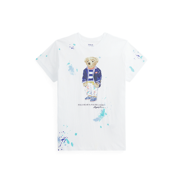 White Polo Bear Crewneck Tee Polo Ralph Lauren 2