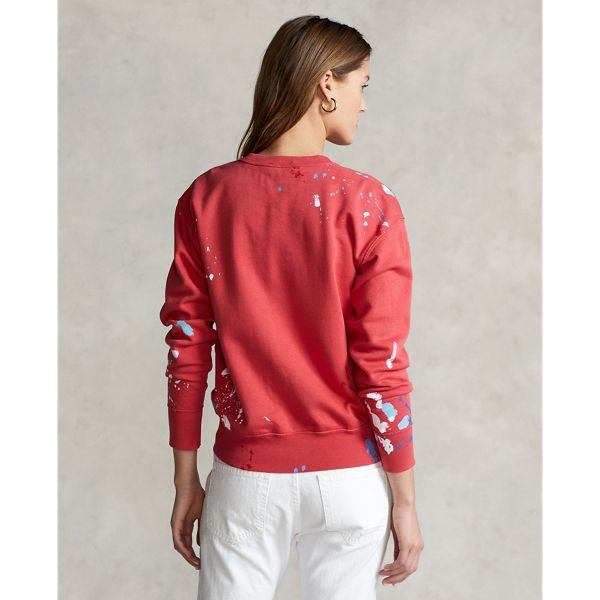 Sweatshirt mit Polo Bear&nbsp;&amp; Farbspritzern Polo Ralph Lauren in Steuerbord-Rot 5